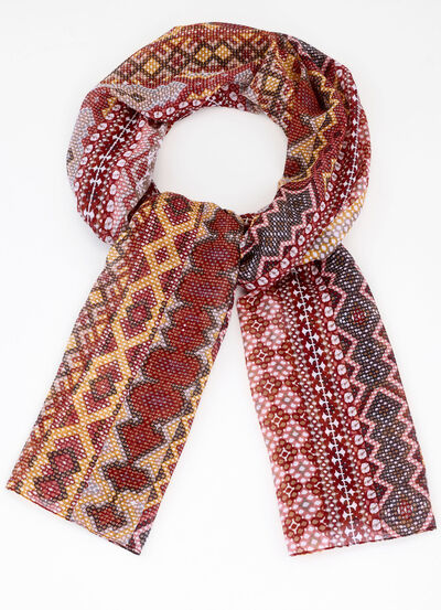 Sjaal met fantasiedessin 