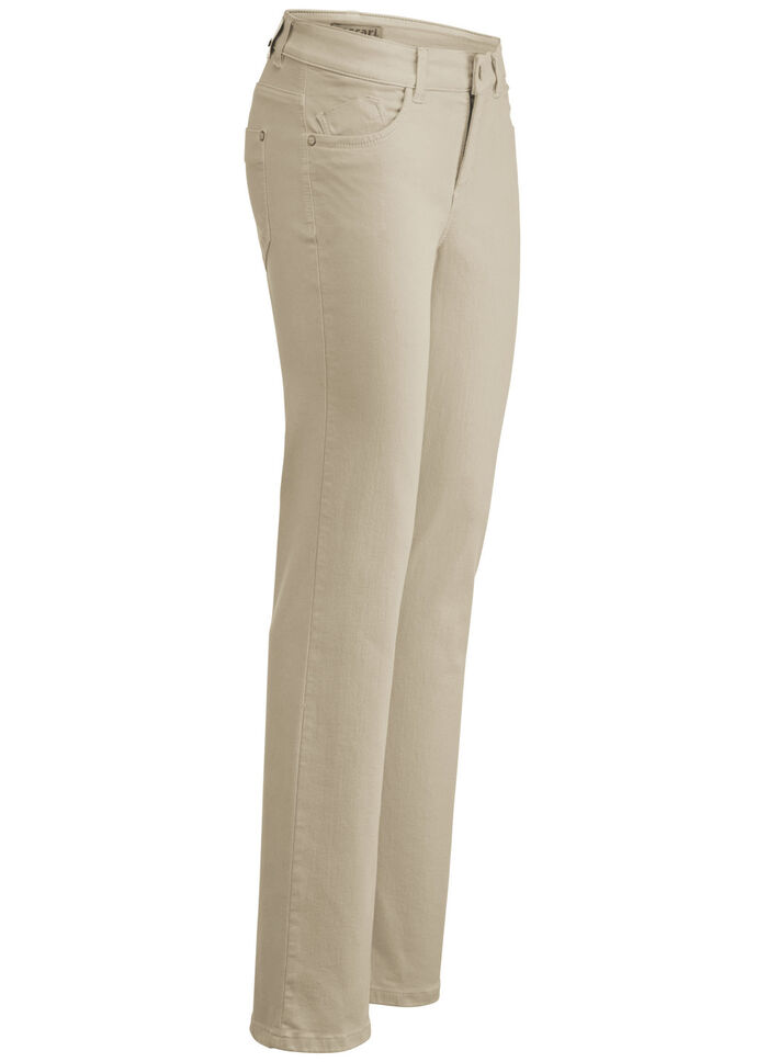 Magische jeans in 5-pocket-stijl BEIGE