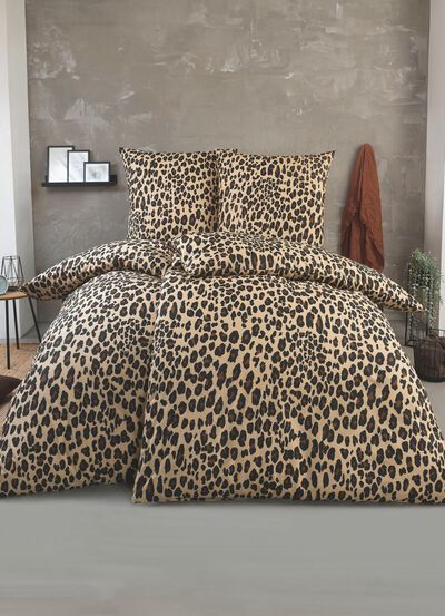 Beddengoedset met luipaardprint 