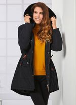 Parka met pluche voering in de capuchon 