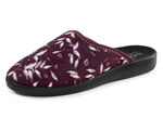 Set van 2 pantoffels van fluweelzacht, bedrukt textielmateriaal 1X BLAU, 1X BORDEAUX
