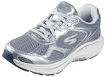 SKECHERS veterschoenen van metallic leer SILBER-GRAU