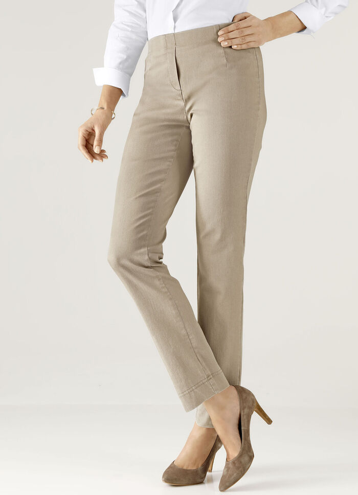 Broek in pull-on model BEIGE