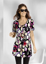 Lang shirt met subtiele plooien 
