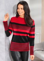 Trui in een strepenpatroonmix 