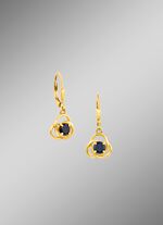 Oorbellen met echte saffieren 