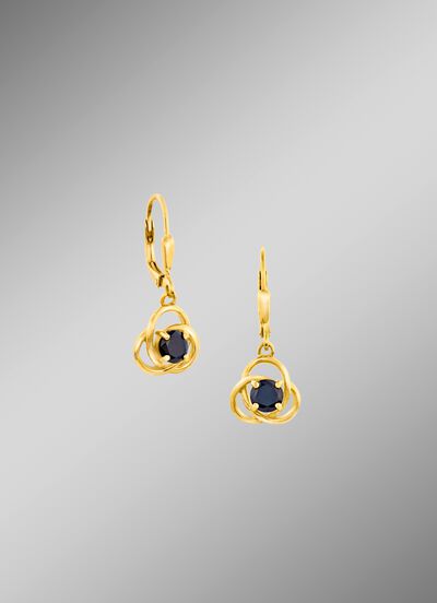 Oorbellen met echte saffieren 