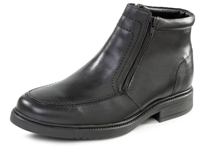 GINO GALANTE, gevoerde heren enkellaarsjes, winterschoenen, met lamsvacht SCHWARZ