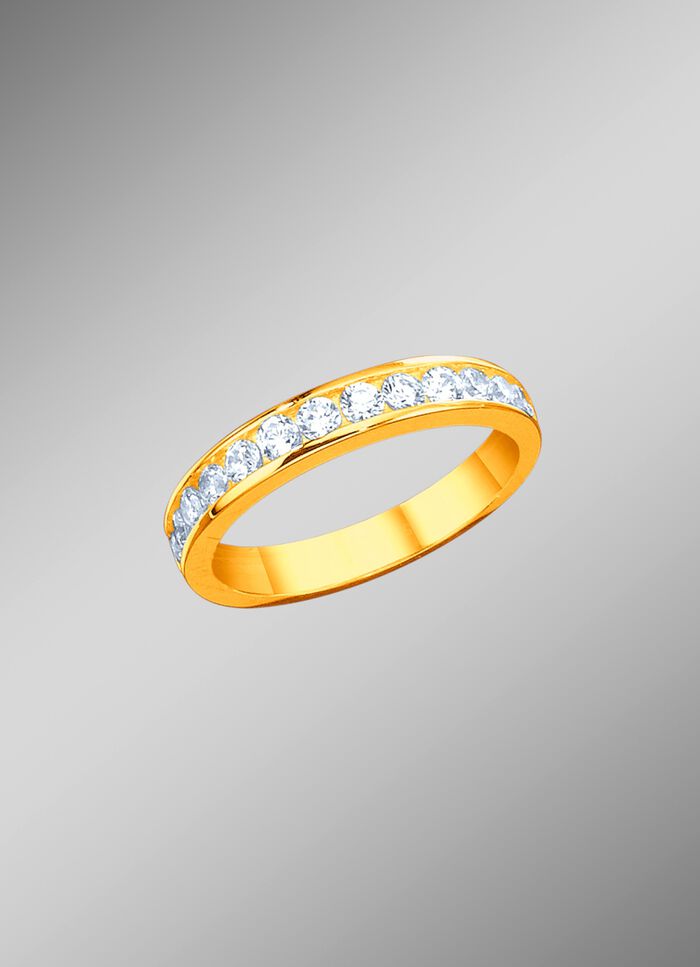 Damesring met zirkonia 