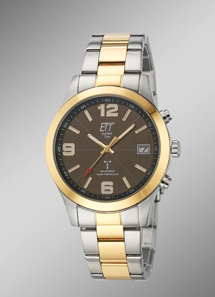 ETT radiogestuurd herenhorloge op zonne-energie 