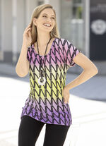 Shirt met wijd gesneden schouders 