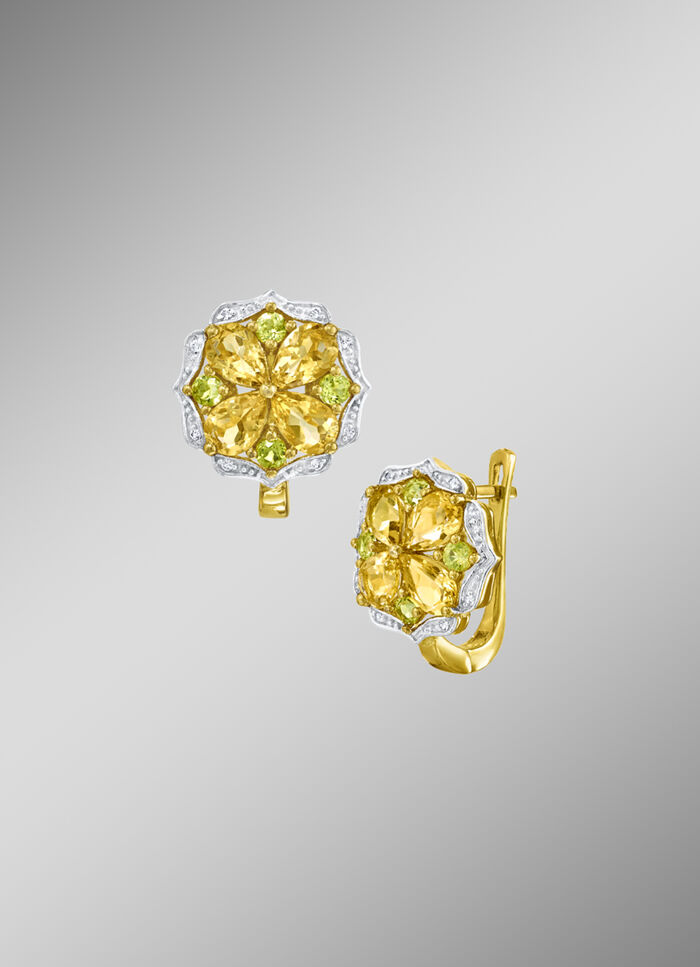 Clip-oorbellen met bloemenontwerp 
