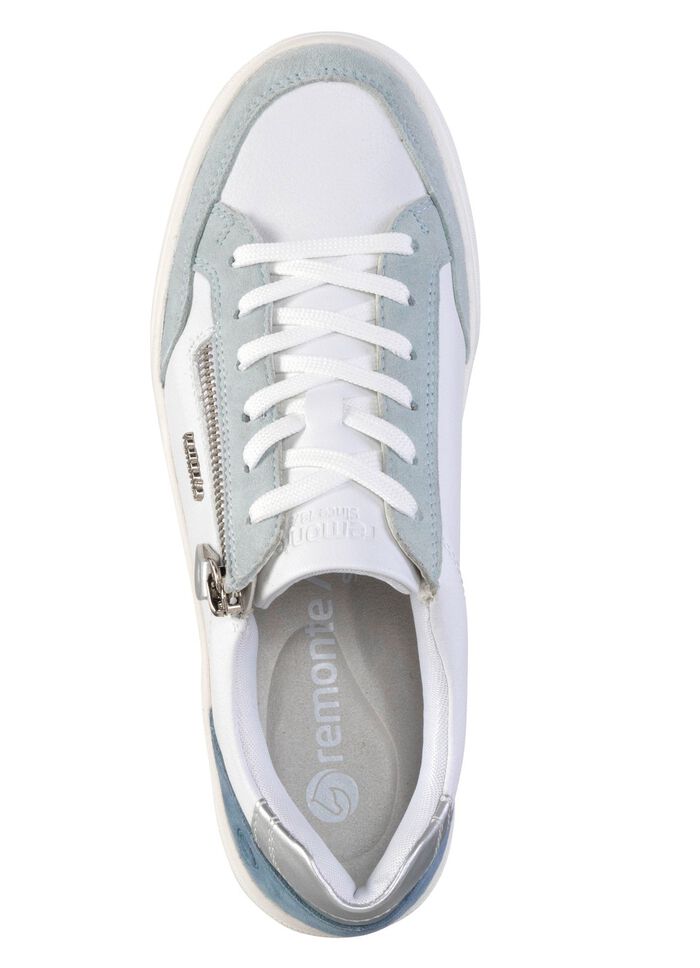 Remonte sneakers gemaakt van nappa- en su&egrave;deleer met metallic afwerking 