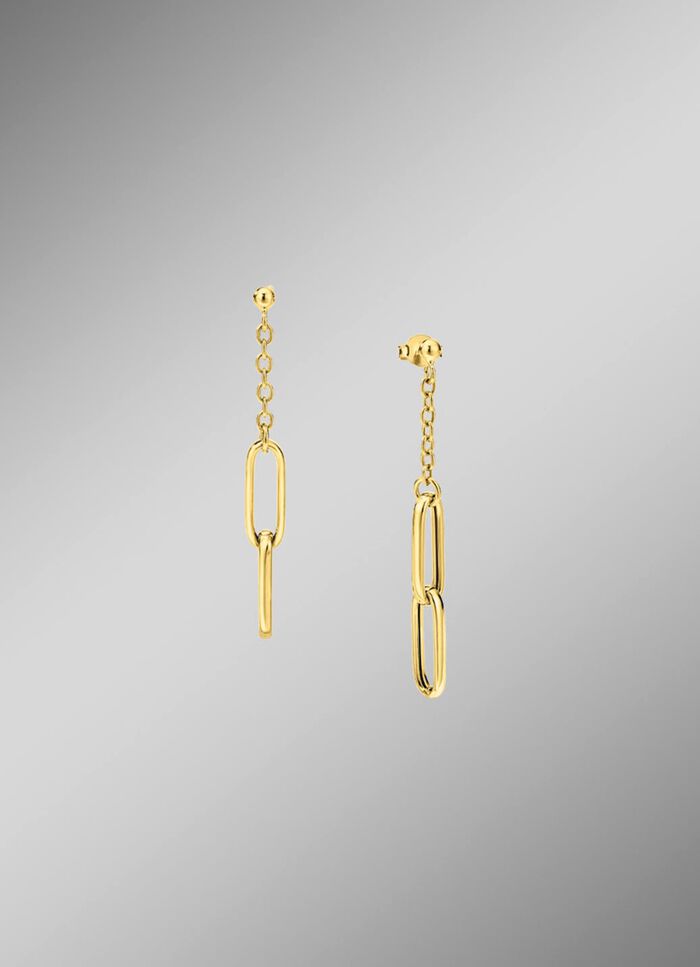 Elegantie in beweging: oorbellen van fijn goud 