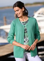 Cardigan met all-over structuur JADE GROEN