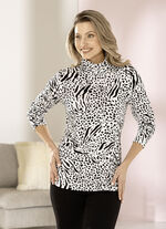 Coltrui met felgekleurde all-over print 