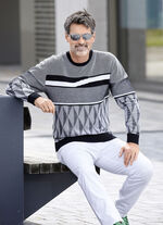 Trui met ronde hals ZWART-WIT