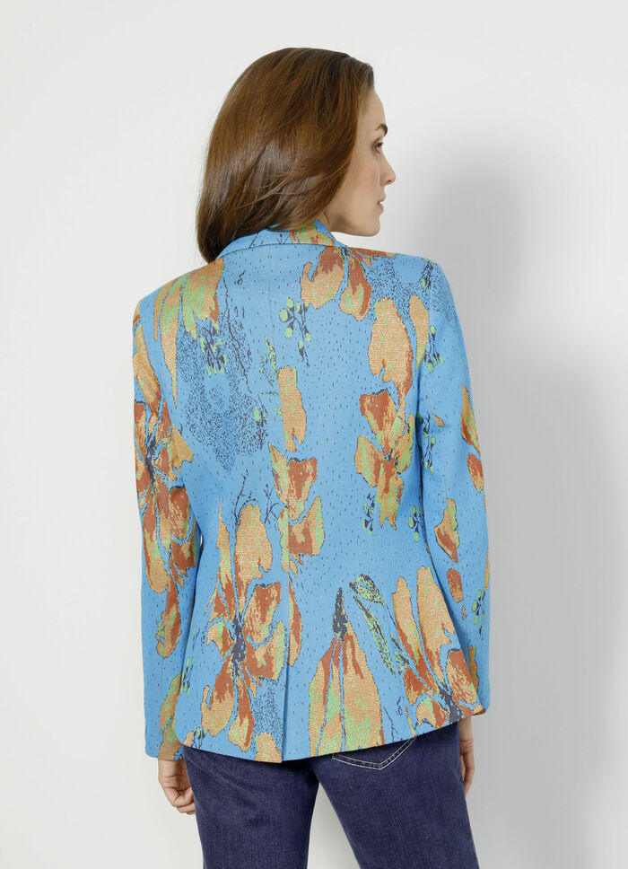 Blazer van hoogwaardig jacquardbreisel 