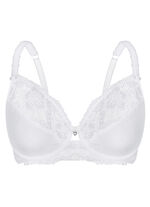 Sassa beugelbh met elastische kant WIT