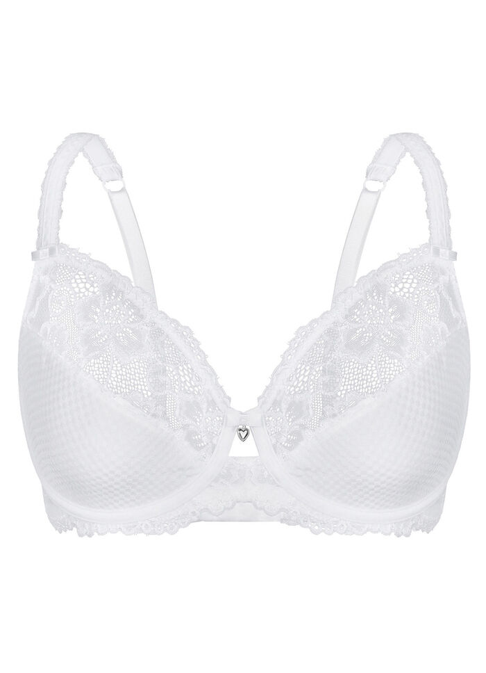 Sassa beugelbh met elastische kant WIT