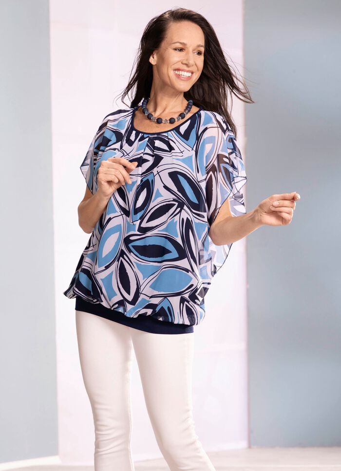 Poncho tuniek met leuke print 