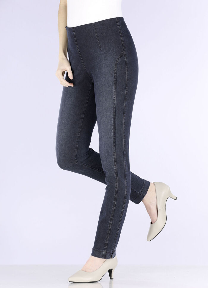Jeans met trekkoord DUNKELBLAU