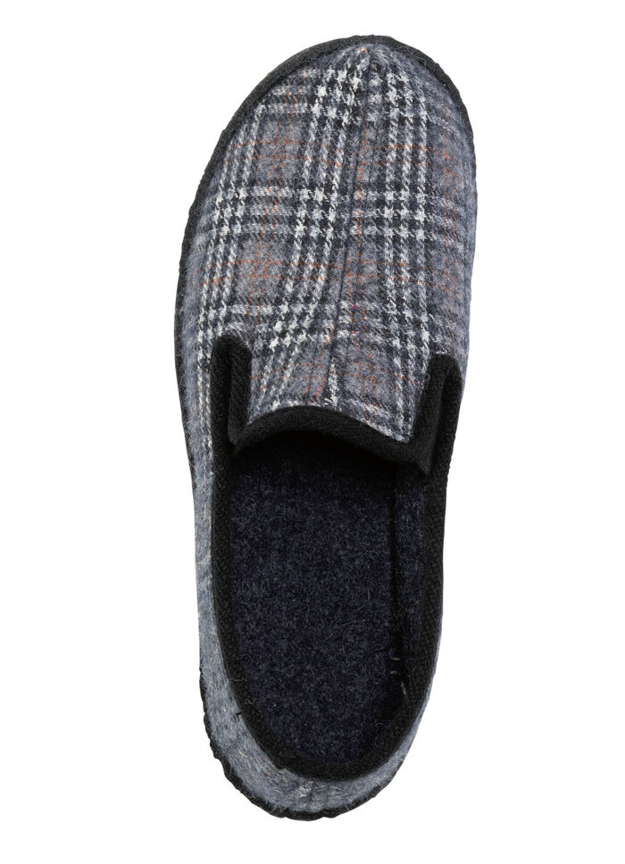 Textielpantoffels met anatomisch gevormd voetbed BLAUWGRIJS-MULTICOLOR