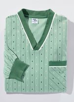 Nachthemd met V-hals en borstzak 