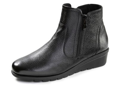 ELENA EDEN, gevoerde dames enkellaarsjes, winterschoenen, breedte G, met rits 