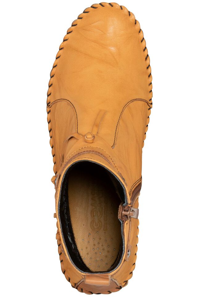 Gemini mocassin enkellaarsjes met een gerimpelde structuur 