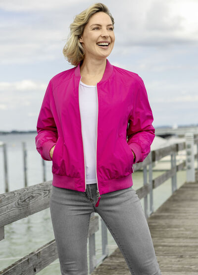 Functionele omkeerbare blouson met tweewegrits 