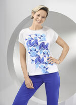 Shirttuniek met geweldige randprint 
