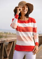 trui met blokstreepdessin 