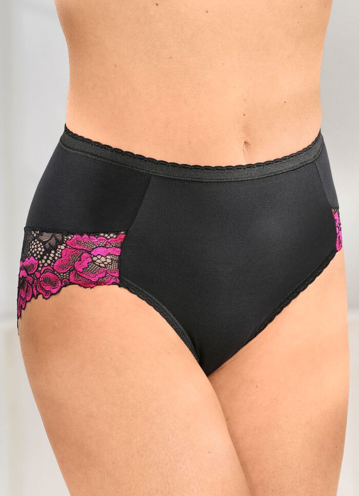 Set van drie slips met mooie elastische kant 