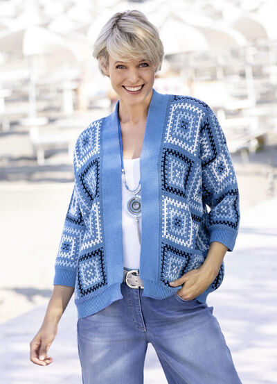 vest in jacquardmotief 