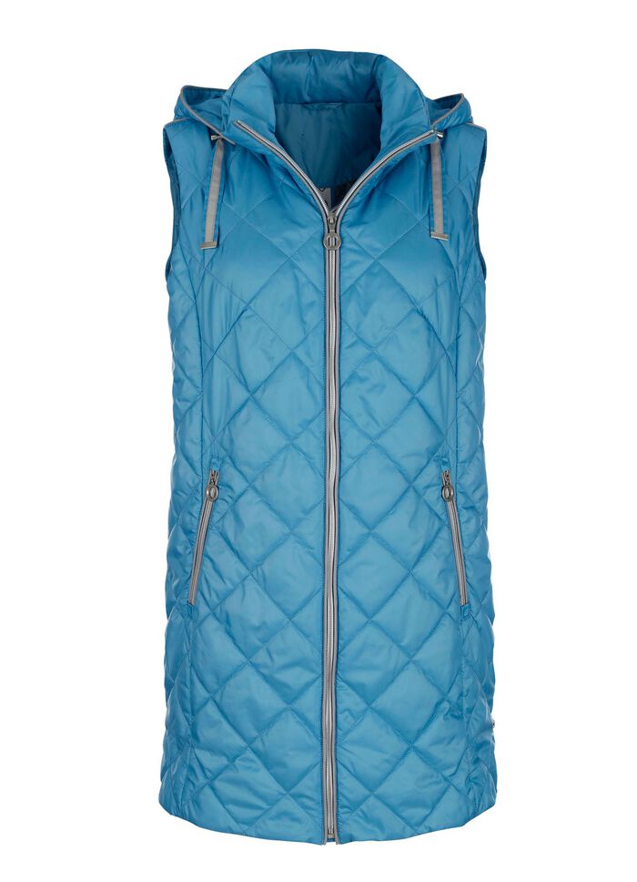 Gewatteerd vest met decoratief lint 