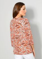 Shirt met parelversiering op de halslijn 