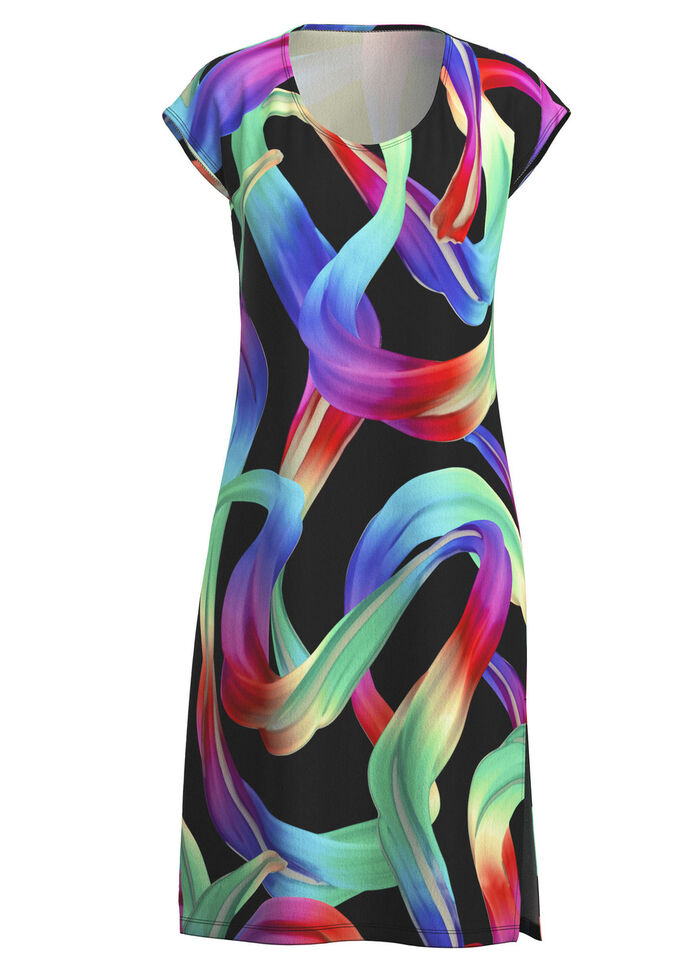 Jurk met een schitterend kleurenprintontwerp 