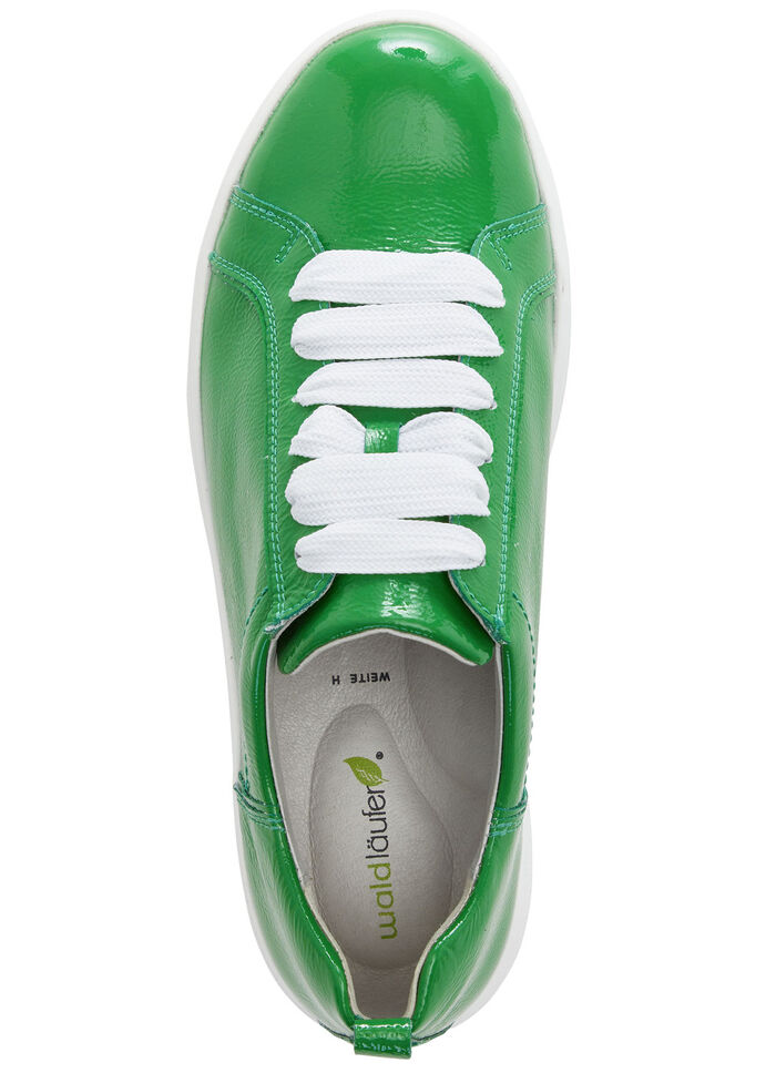 Waldläufer, trendy dames veterschoenen, breedte H, met uitneembaar voetbed GROEN