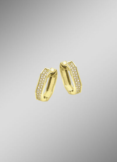 Elegante creolen met diamanten 