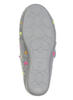 Laurina, klassieke damespantoffels, met klittenbandsluiting GRIJS