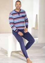 Set van twee pyjama's met knoopsluiting en manchetten 