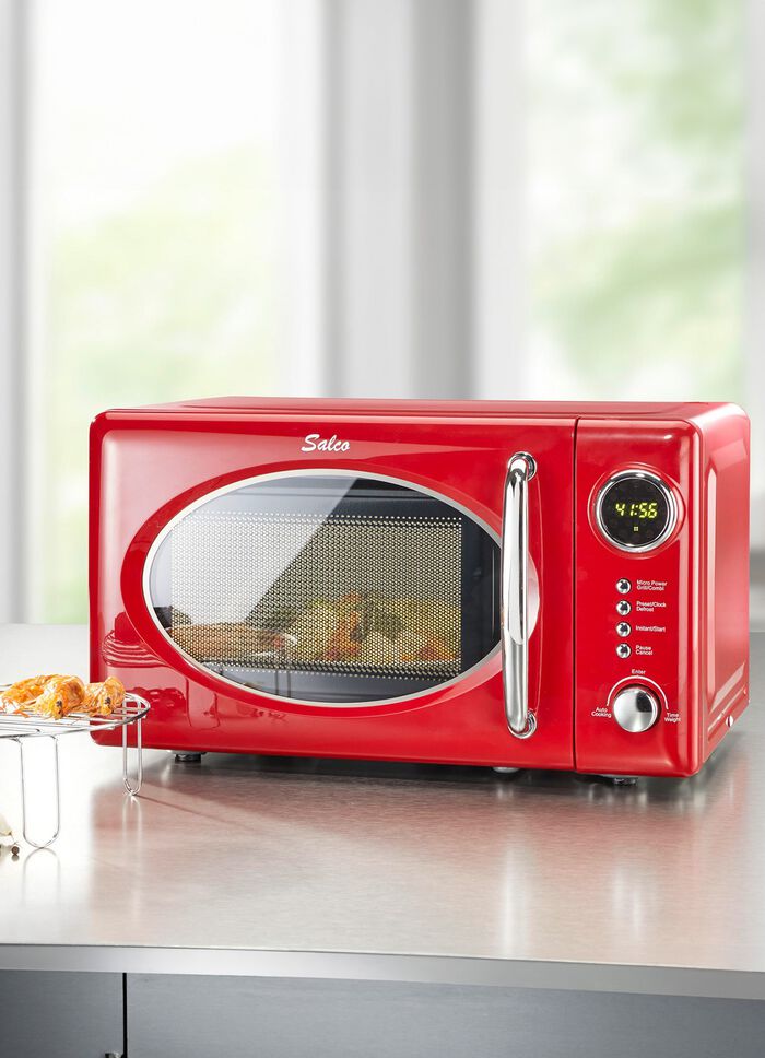 Retro magnetron met grillfunctie 