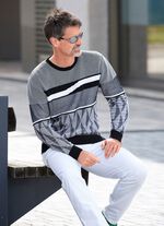 Trui met ronde hals ZWART-WIT