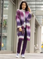 Gebreide jas van garen met pluizig effect 