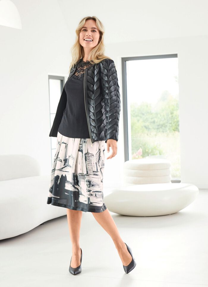 Rok met brede tailleband 