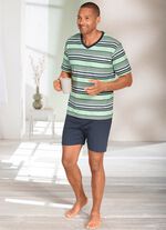 Set van twee shortys in een gestreept ontwerp met een V-hals 