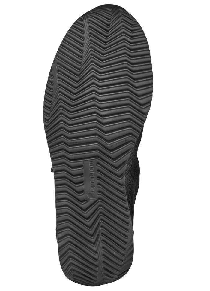 Waldläufer, lichte damessneakers, breedte H, met uitneembaar voetbed ZWART