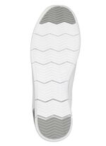 ELENA EDEN, comfortabele damessneakers, breedte G, met uitneembaar voetbed WIT-ZILVER