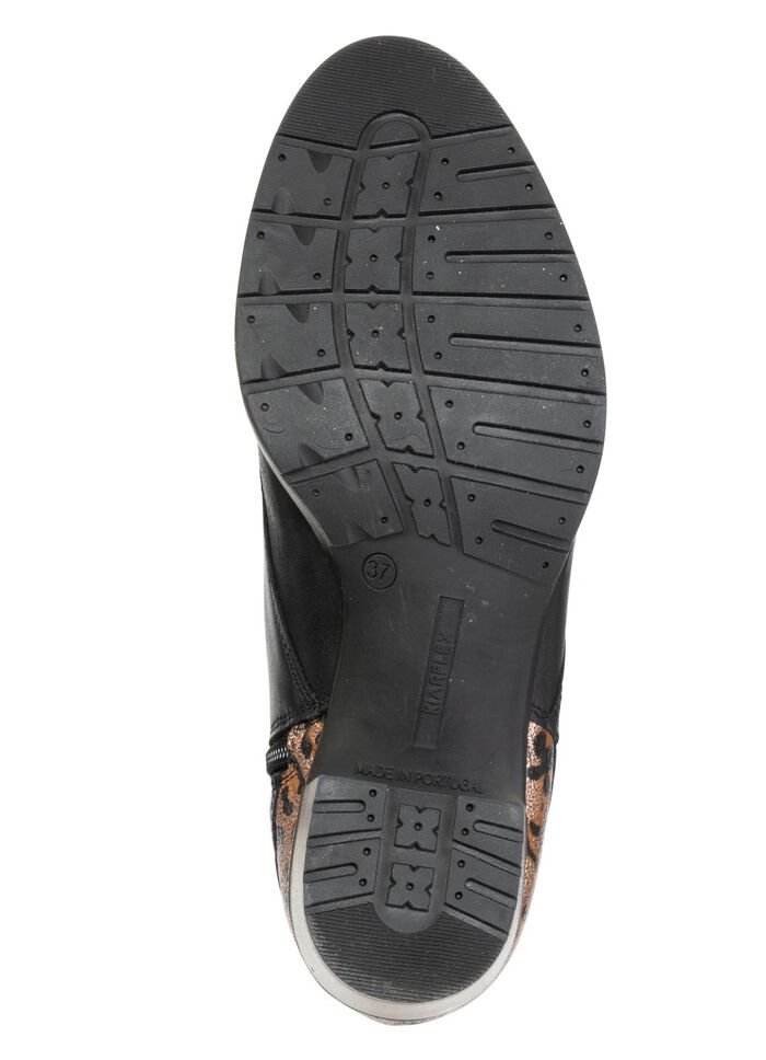 ELENA EDEN, trendy dames enkellaarsjes, breedte G, met uitneembaar voetbed ZWARTBRUIN